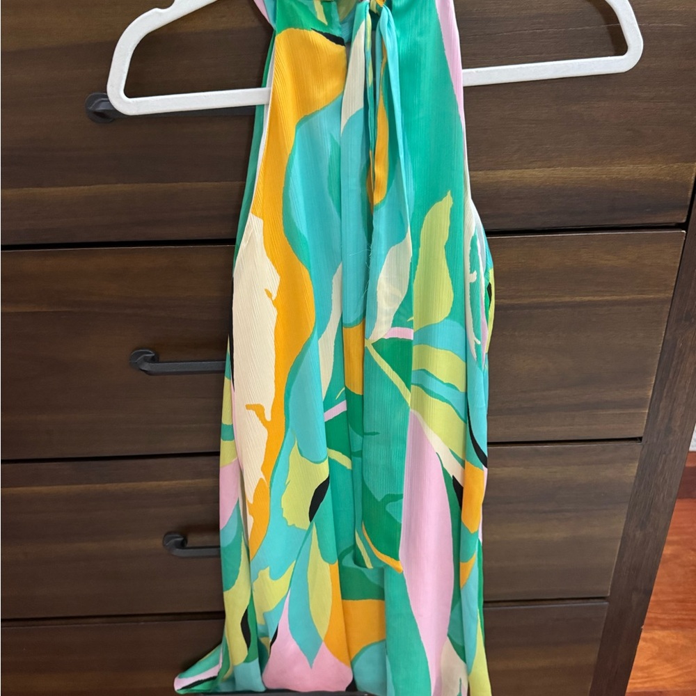 Tyche Vibrant Green and Yellow Dress
